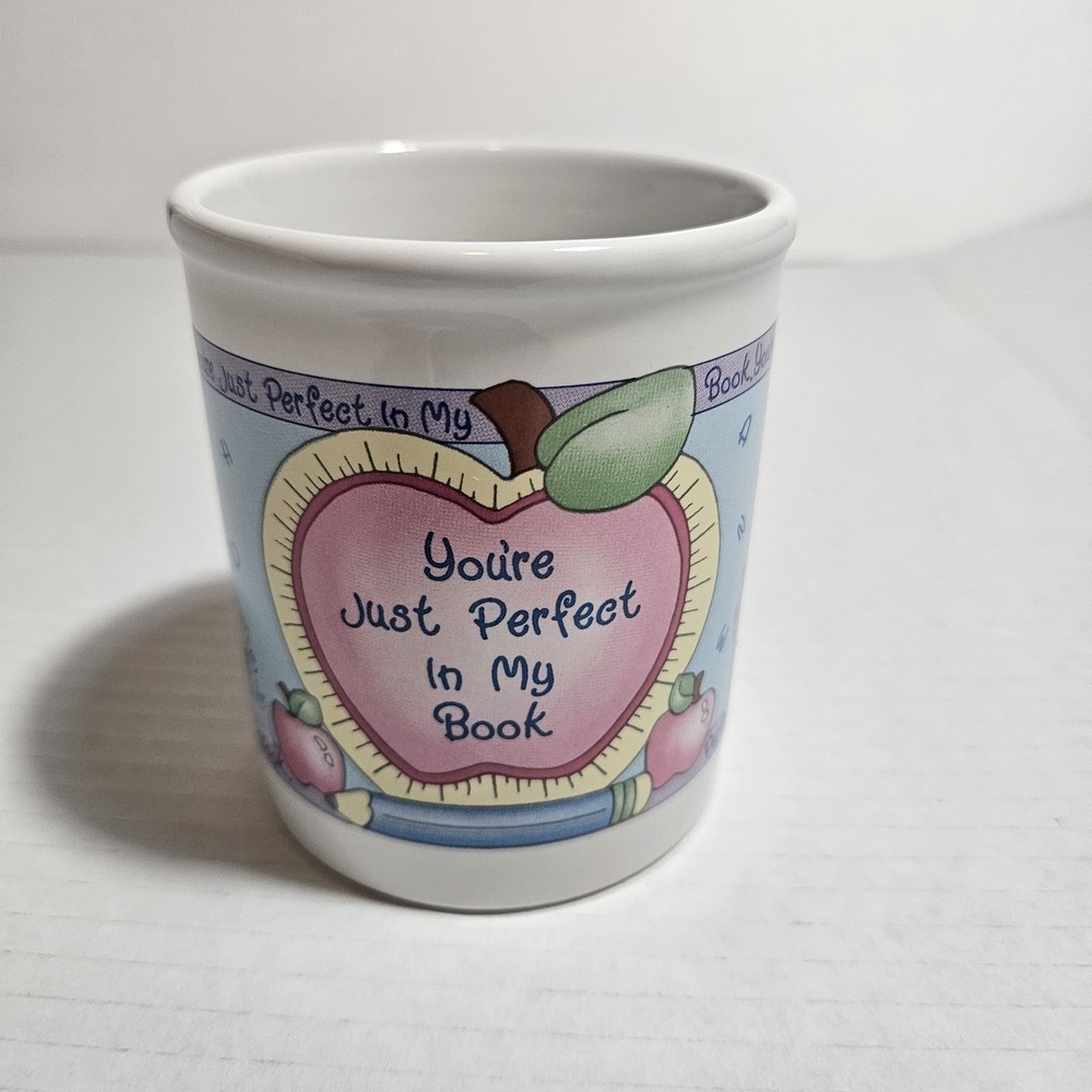 Precious Moments 1997 You're Perfect my Book Teacher Coffee Tea Mug Enesco vtg - Picture 3 of 14